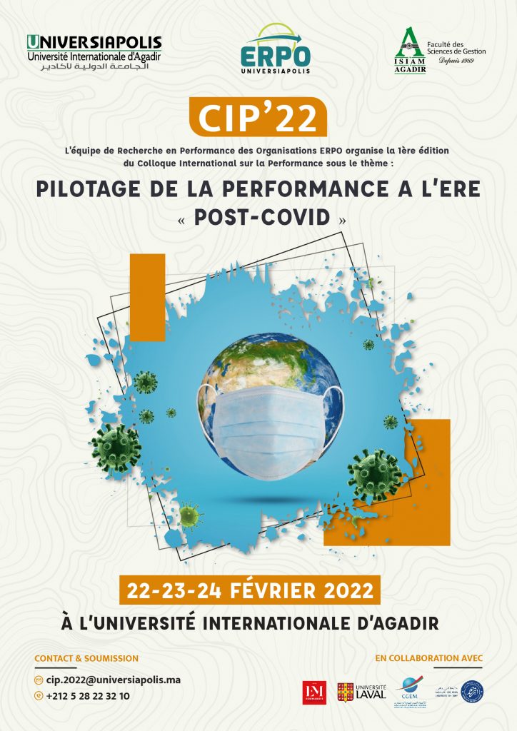 Colloque International du Pilotage de la performance à l’ère « post-covid » du 22-23-24 février 2022