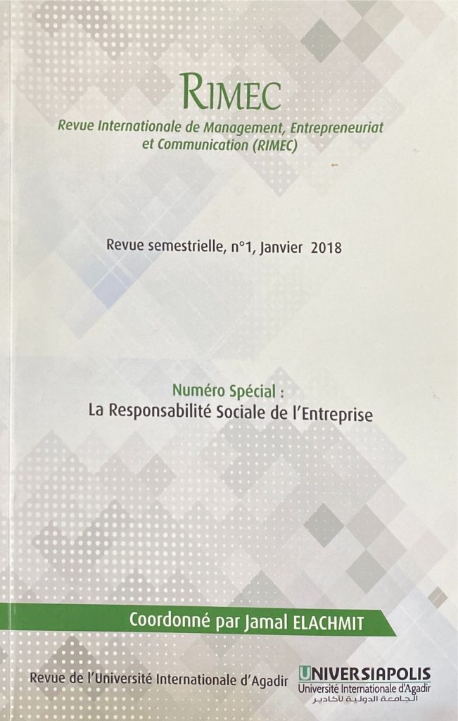 RIMEC n°1 : Janvier 2018 – La Responsabilité sociale de l’entreprise