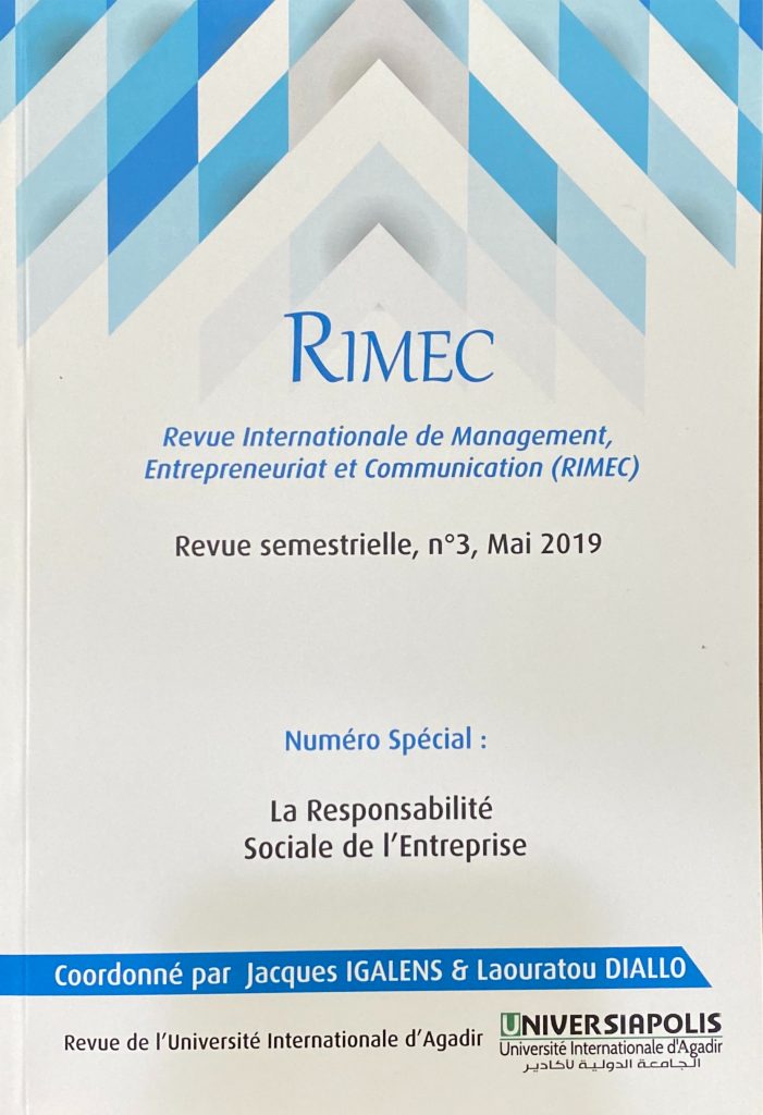 RIMEC n°3 : Mai 2019 – La Responsabilité sociale de l’entreprise